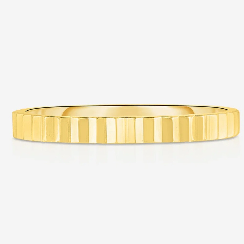 Ring Concierge Fluted Gold Stackable Ring 14k Yel… - image 1